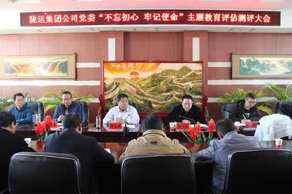 隴運(yùn)集團(tuán)公司黨委召開“不忘初心、牢記使命”主題教育評估測評會議